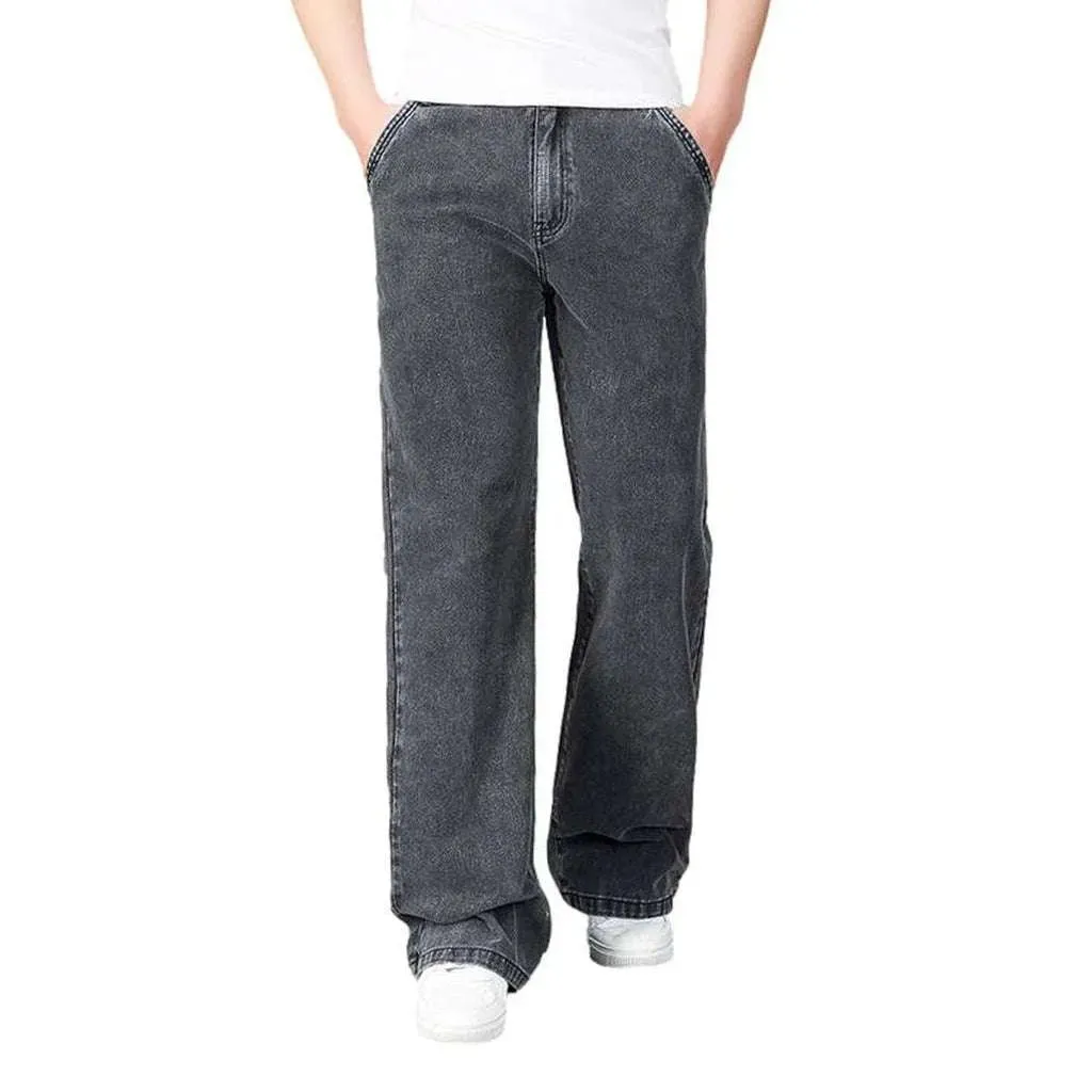 Stylish wide-leg men's jeans