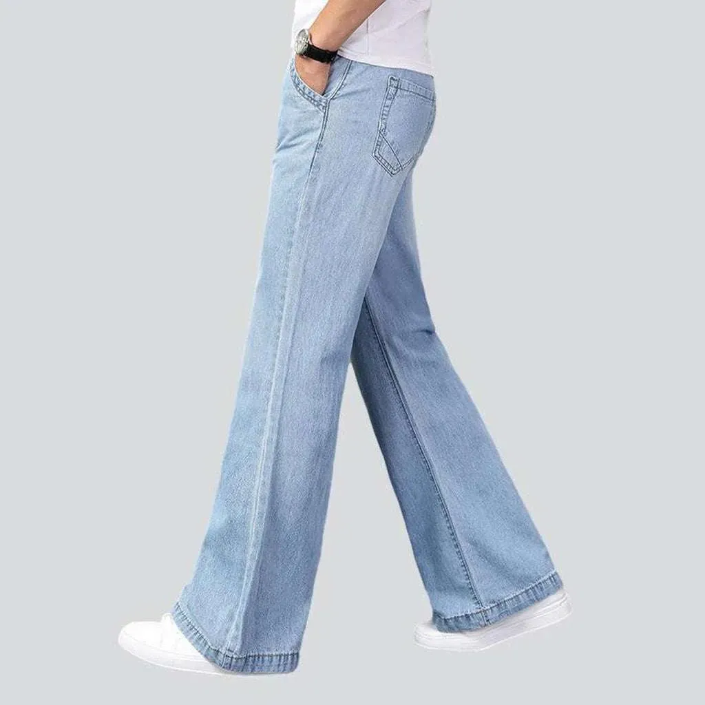 Stylish wide-leg men's jeans