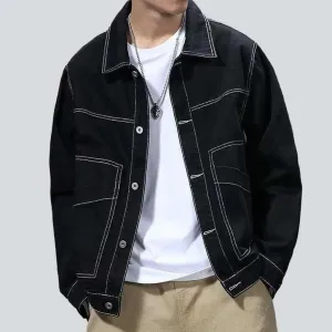 Urban men's black denim jacket