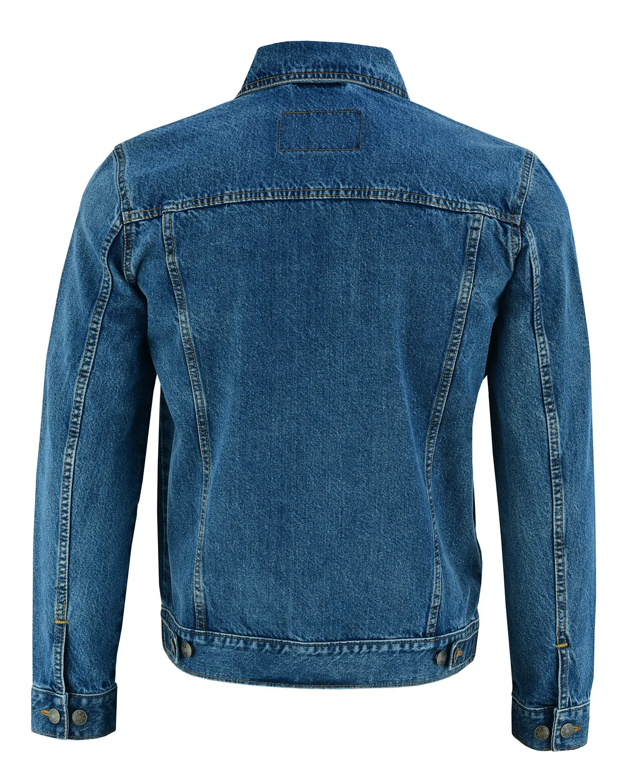 VB510BL Men's Blue Heavy Duty Denim Button Front Jacket