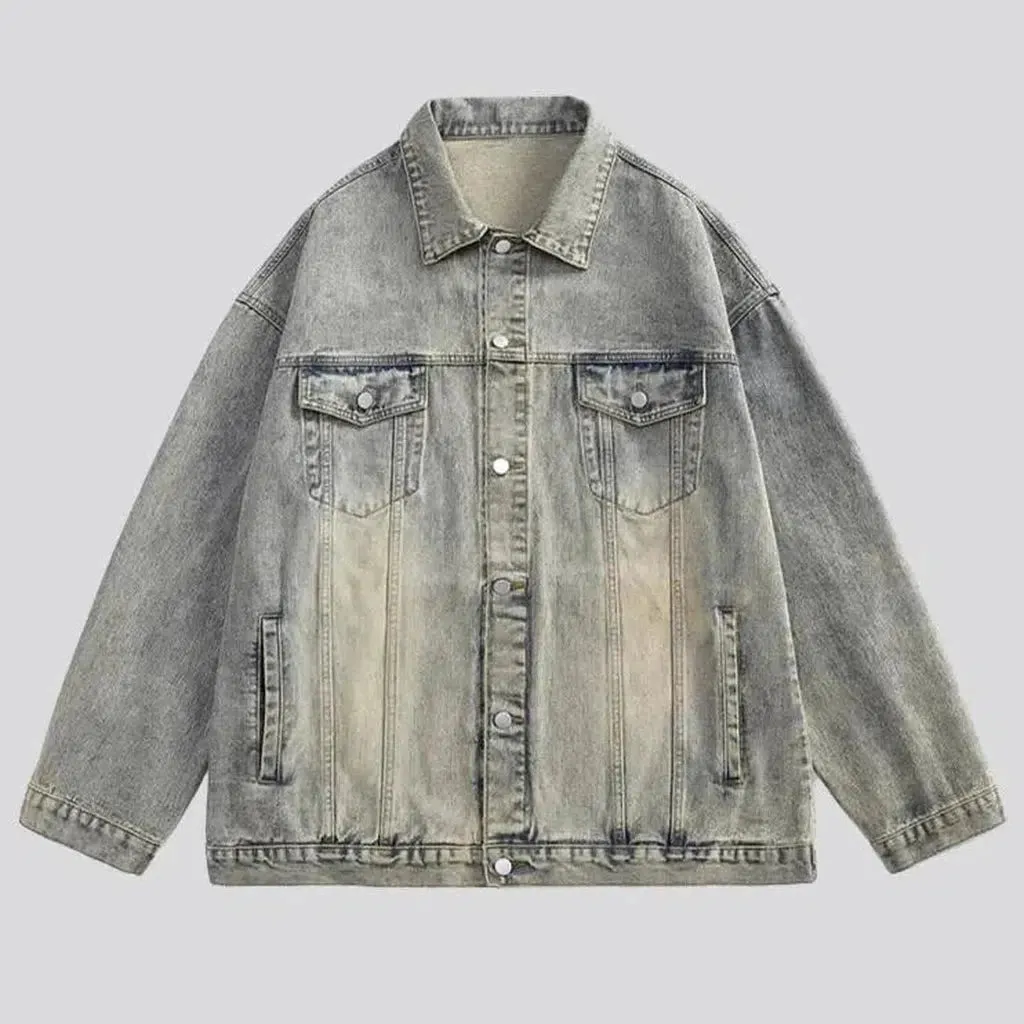 Vintage fashion men's jeans jacket