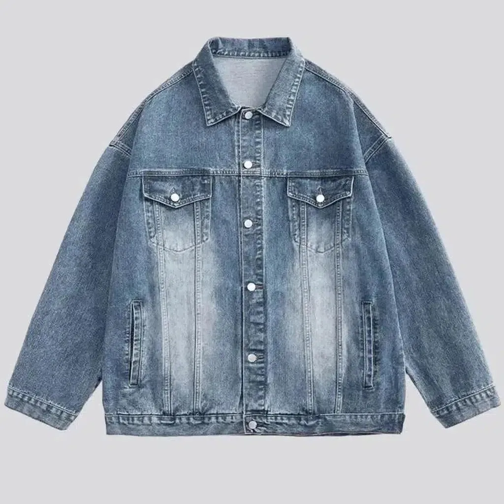 Vintage fashion men's jeans jacket