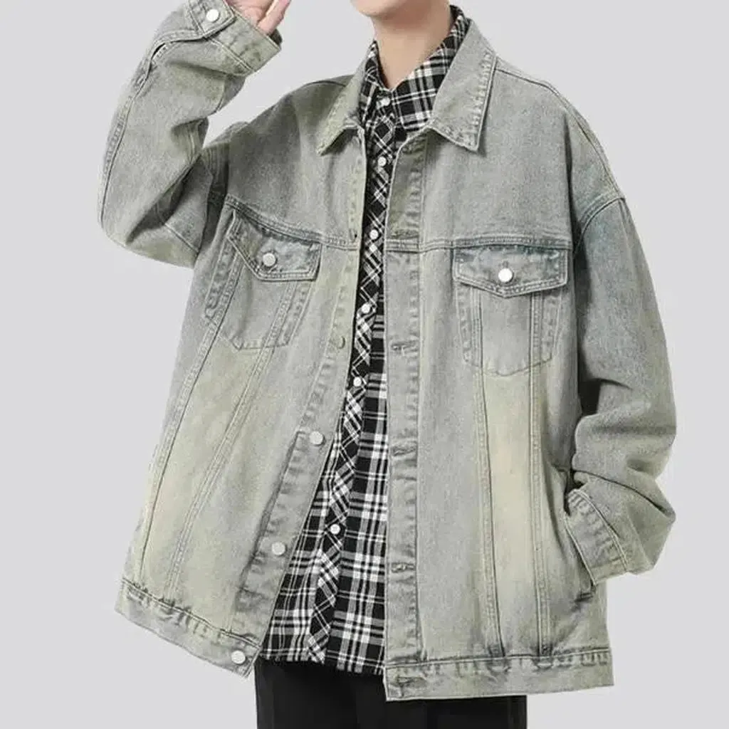 Vintage fashion men's jeans jacket