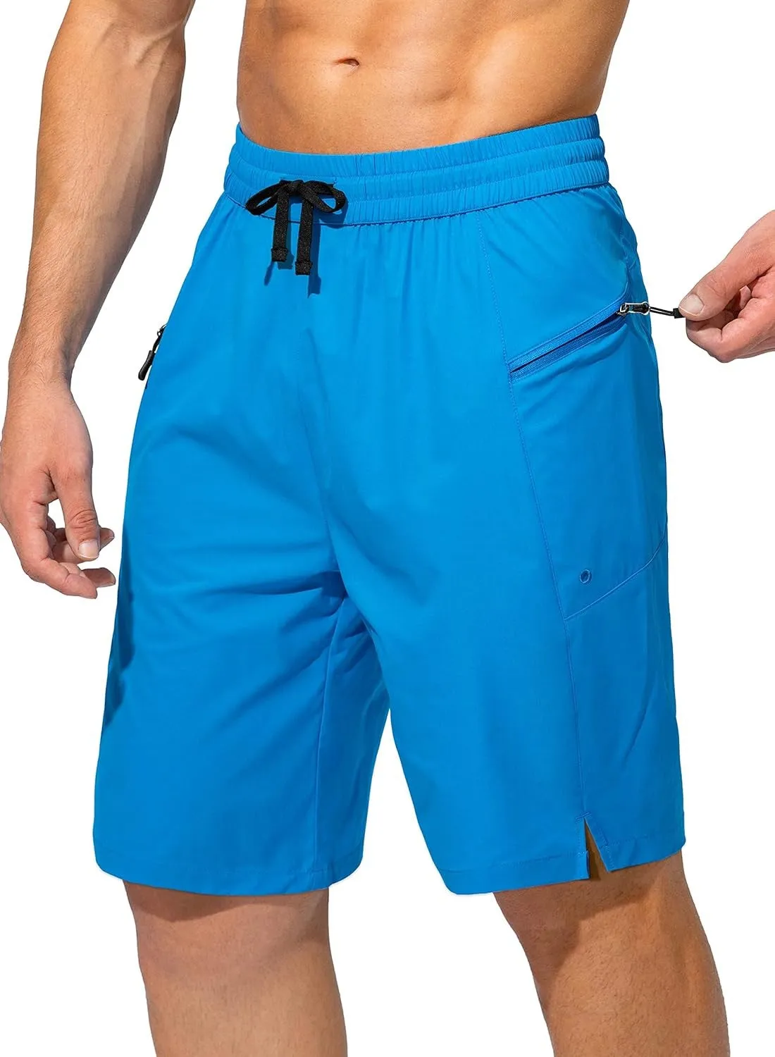 Zipper Pockets Beach Shorts